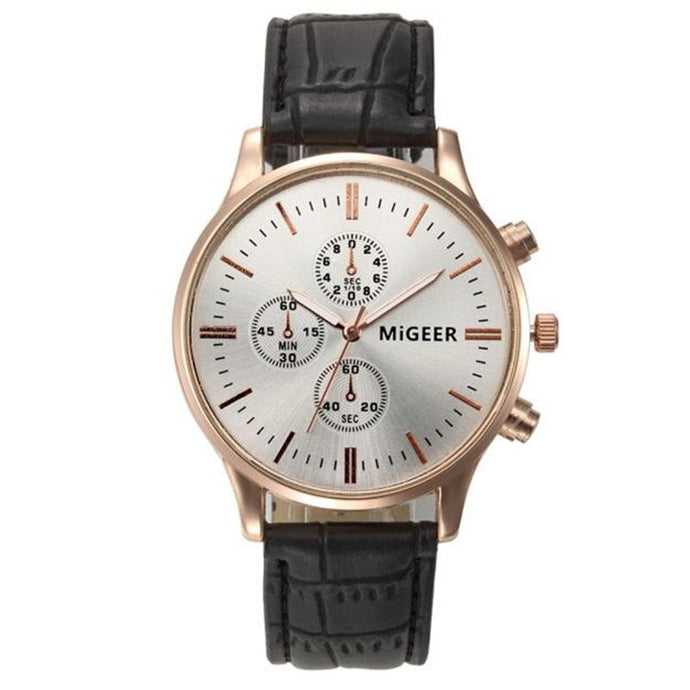 Reloj 2018 Fashion Large Dial Military Quartz Men Watch Leather Sport watches High Quality Clock Wristwatch Relogio Masculino